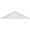 Ekena Millwork Peaked Cap 3 Spoke Architectural Grade PVC Pediment, 70"W x 18-1/2"H x 2"P (Pitch 6/12) PEDPS070X185PKC03 - alternate 6